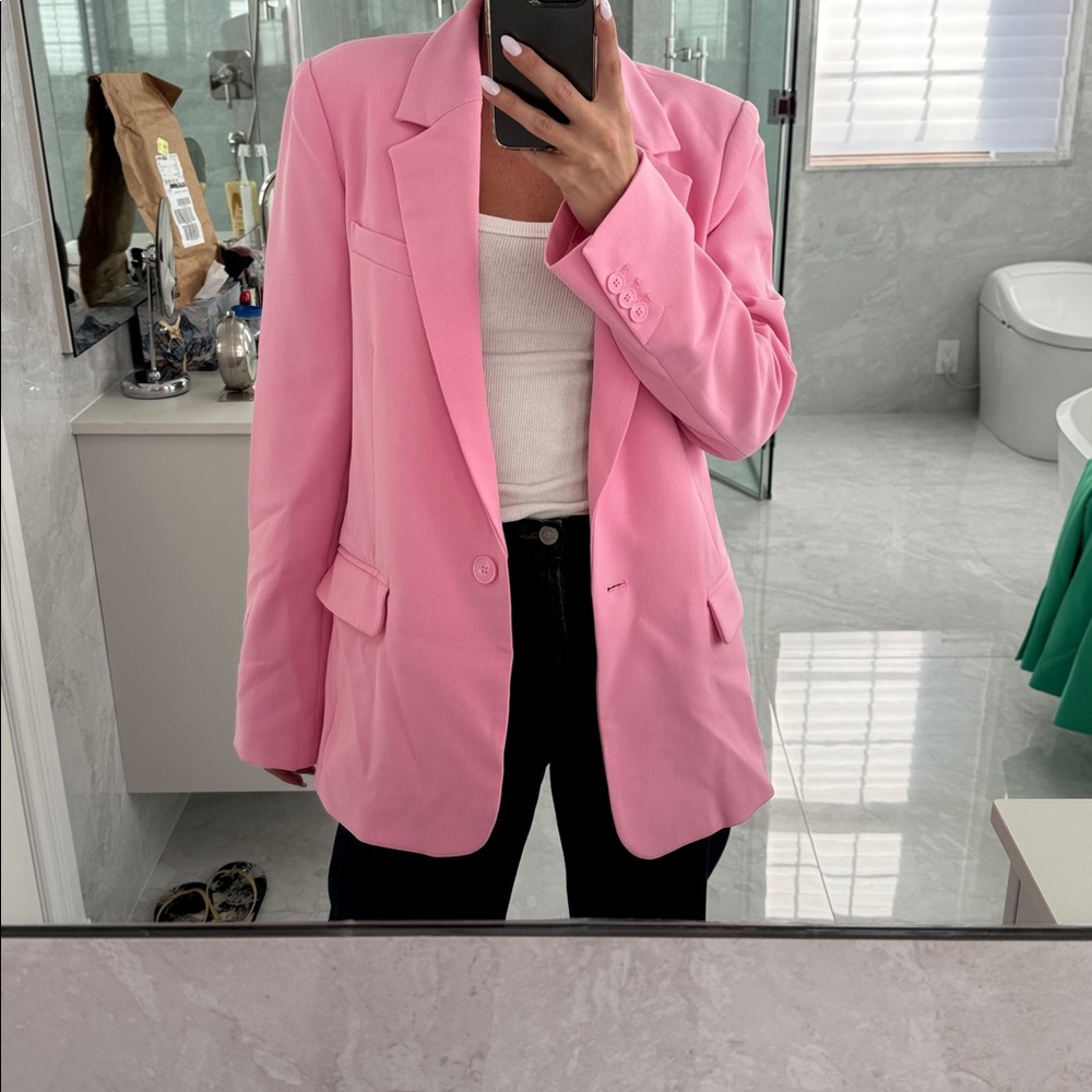 Dynamite Pink Oversized Blazer